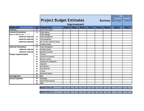 Project Budget Template Excel Doctemplates | The Best Porn Website