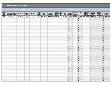 Free Daily Use Equipment Inventory List Template | MS Excel Templates ...