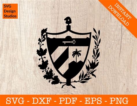 Cuba Flag SVG, Cuban Coat of Arms Seal Cut File PNG DXF Cricut Vector ...