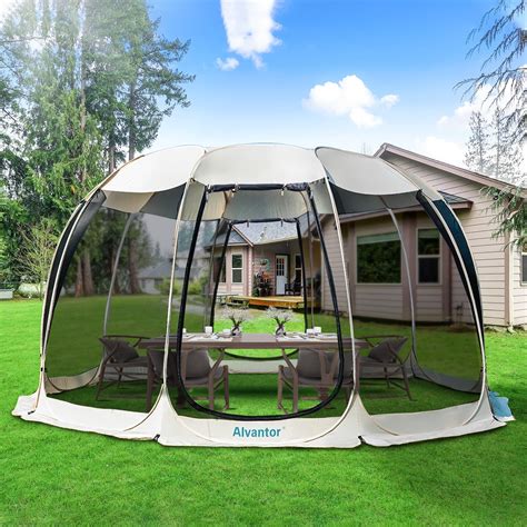 12'x12' Gazebo Pop Up with Mosquito Netting Portable Beige - Walmart ...