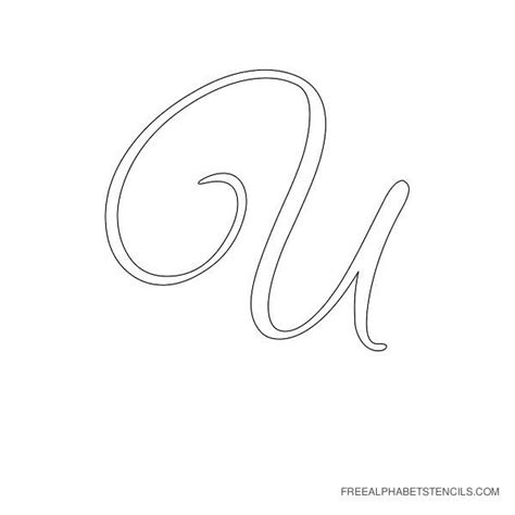 Elegant Cursive Alphabet Stencils in Printable Format | Free Printable ...