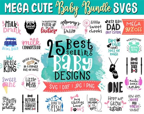 Baby Bundle SVG, Baby Svg Bundle Svg, Baby Designs Svg for Babies ...