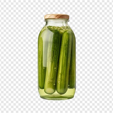 Free PSD | Pickle jar bottle isolated on transparent background