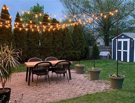 How To Hang Outdoor String Lights Over Patio - Outdoor Lighting Ideas