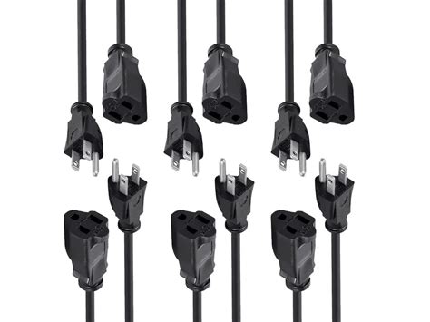 6-Pack 6' Monoprice 3-Prong Extension Cord (16AWG; 13A) $12.17 + Free ...