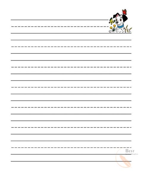 Free Printable Lined Paper Templates for Kids in PDF