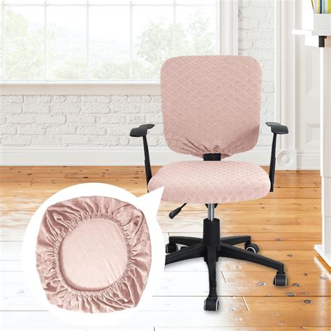 Stretchable & Removable Office Chair Cover, Universal Pink Office Seat ...