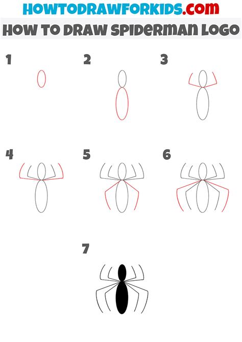 How to Draw Spiderman Logo - Easy Drawing Tutorial For Kids