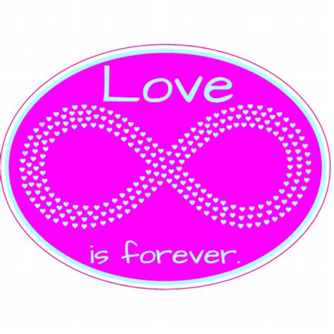 Love Is Forever Infinity Heart Oval Decal - U.S. Custom Stickers