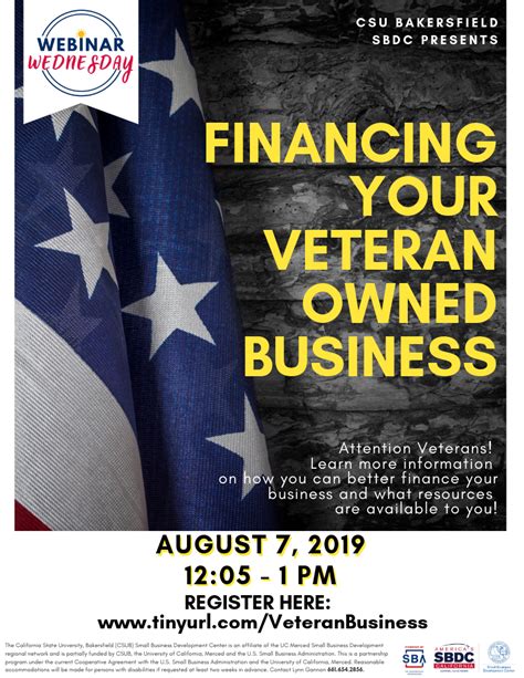 Webinar: Financing Your Veteran Owned Business | CSU Bakersfield SBDC