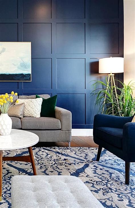 10+ Navy Blue Accent Wall Living Room – HomeDecorish