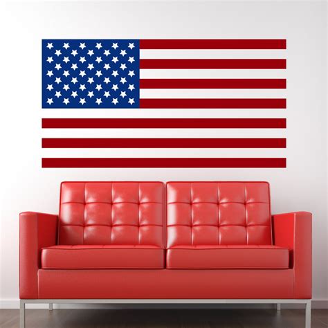 USA American Flag Wall Vinyl Decal Sticker by Zapoart on Etsy