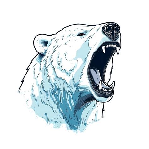 Premium AI Image | angry bear face