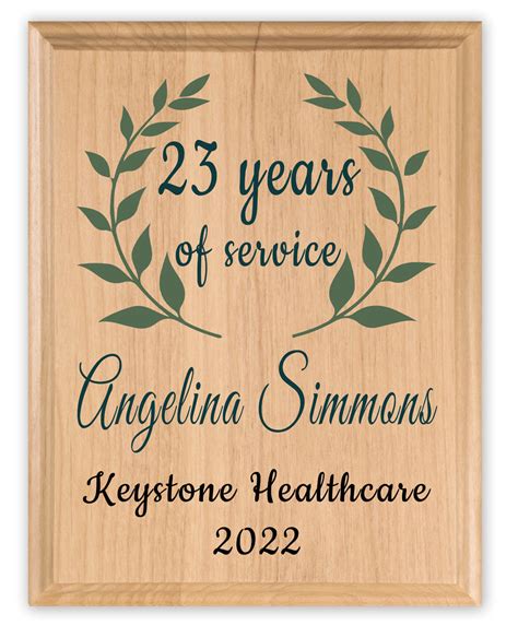 Personalized Years of Service Plaque Custom Appreciation Gift Sign For ...