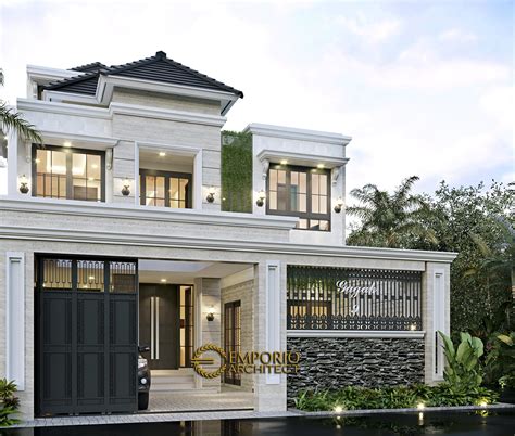 Desain Tampak Depan Dengan Pagar Rumah Klasik Modern 3 Lantai Bapak ...