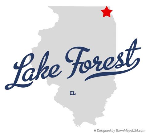 Map of Lake Forest, IL, Illinois