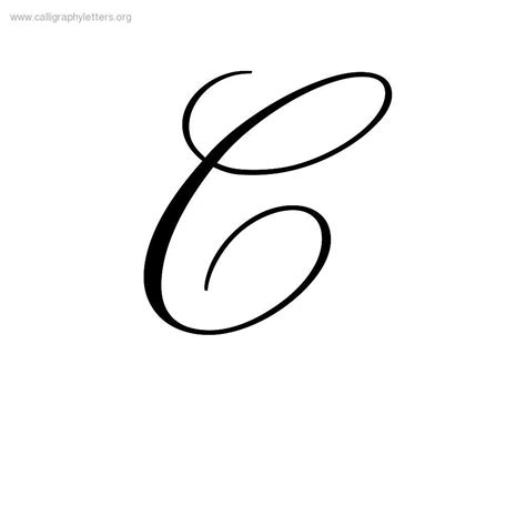 The Letter C In Fancy Writing