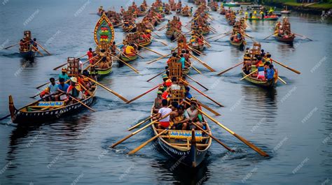 Premium AI Image | Onam boat race Happy onam Onam festival Generative ai