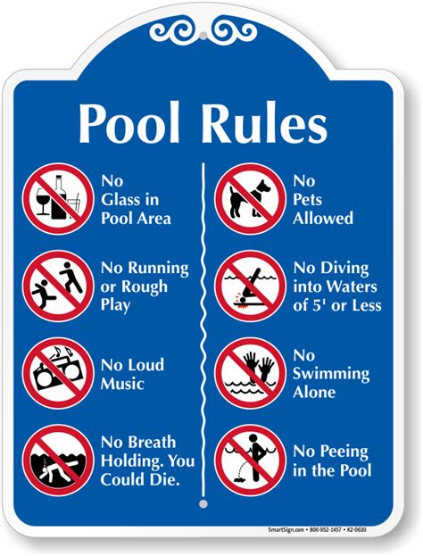 Pool Rules Symbol Signature Sign, SKU: K2-0630