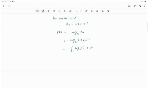 SOLVED: '10-5. What is the pKa of acetic acid? The Ka of acetic acid is ...