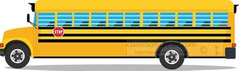 Bus Clipart-long yellow school bus transportation clipart