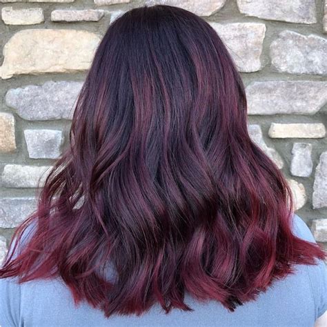 Dark Red Violet Brown Hair Color