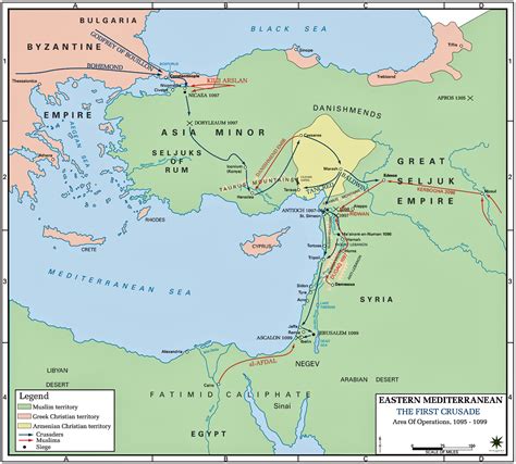 Map of the First Crusade 1095-1099