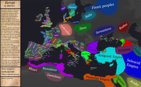 Detailed Map of Europe in 300 BC [2700x1670] [OC] : r/MapPorn