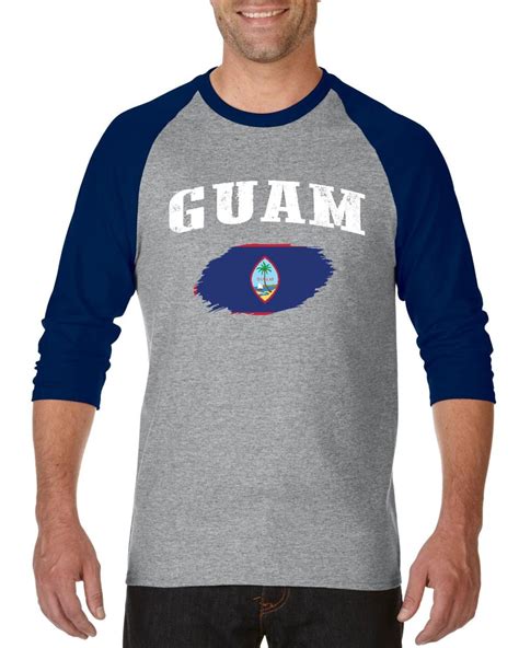 Guam State Flag University of Guam Triton American Raglan Sleeve ...