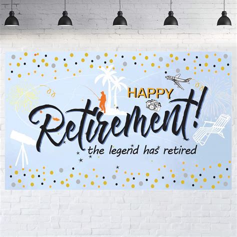 Buy Happy Retirement Party Decorations Large Retirement Party Banner ...