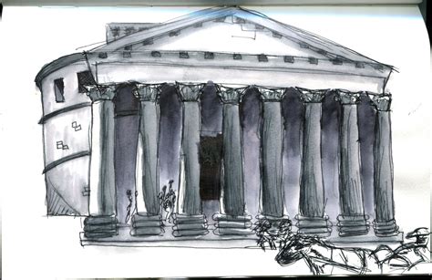 Pantheon Drawing at PaintingValley.com | Explore collection of Pantheon ...