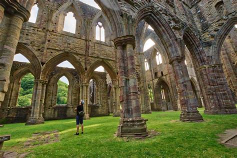 The Monastic Ruins of Tintern Abbey in Monmouthshire Stock Image ...