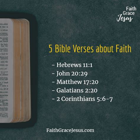 5 Bible Verses about Faith | Faith - Grace - Jesus