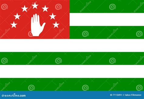 Abkhazia flag stock illustration. Illustration of nationality - 7113491