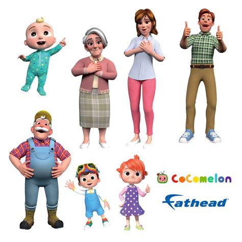 JJ & Family Collection - Officially Licensed CoComelon Removable Adhes ...