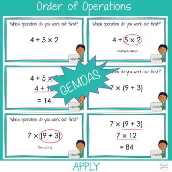 GEMDAS Order of Operations Math Warm up BUNDLE Worksheets Revision Activity