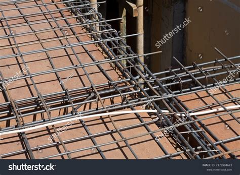 Slab Reinforcement That Has Been Installed Stock Photo 2179904673 ...