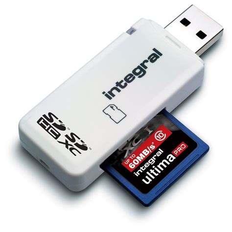 INTEGRAL USB CARD READER ADAPTER SD SDHC SDXC MICROSD SINGLE SLOT ...