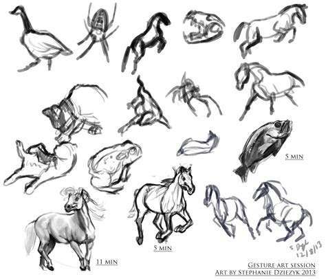 Easy Gesture Drawing Animals