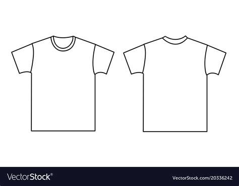 Blank t-shirt template front and back Royalty Free Vector