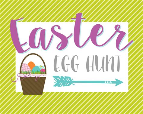 Egg Hunt Printable Signs - Lil' Luna