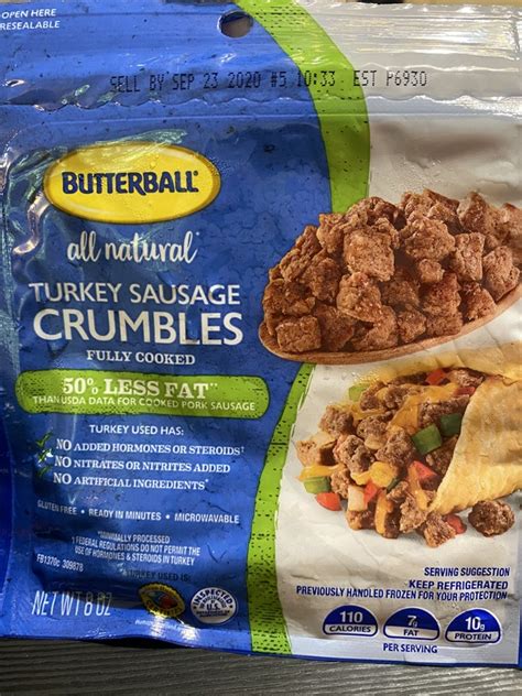 Butterball All Natural Turkey Sausage Crumbles Fully Cooked - Food ...