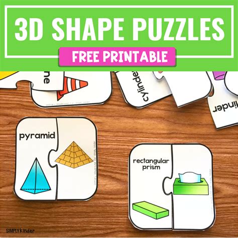 Free Printable 3D Shape Puzzles - Simply Kinder