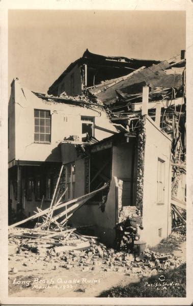 Long Beach Ruins, Earthquake 1933 California Postcard