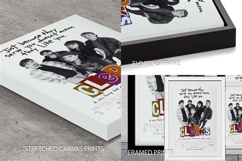 Clerks Movie Poster Print on Canvas Art Ideas for Bachelor Pads