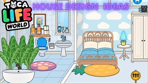 a cartoon bedroom is shown with the words, house design ideas and ...