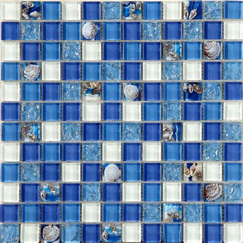 Stunning Blue Crystal Mosaic Tiles for Kitchen Backsplash