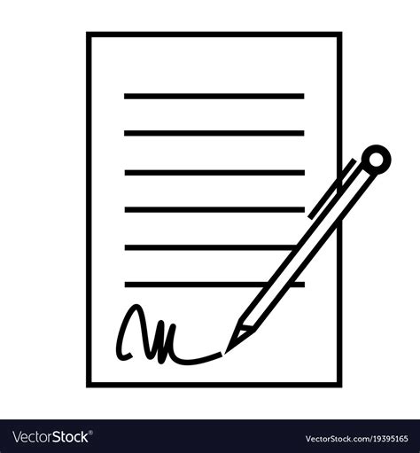 Contract icon Royalty Free Vector Image - VectorStock