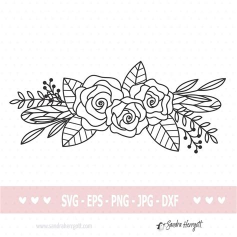 Flower border svg, Floral swag svg, Floral border svg, Flora - Inspire ...