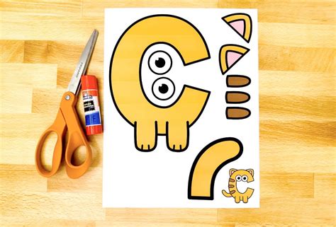 Free Printable Uppercase Letter C Craft: C is for Cat